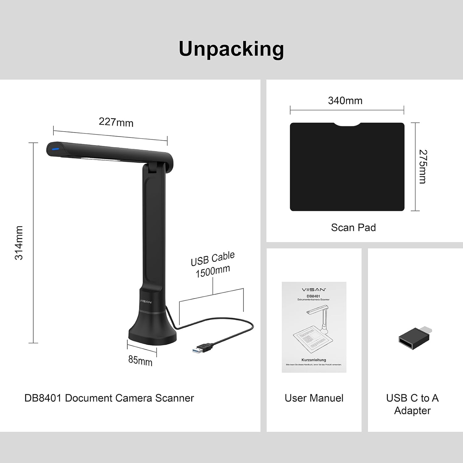 Документ-камера VIISAN DB8401  – обзор и цена Document Camera Visualizer
